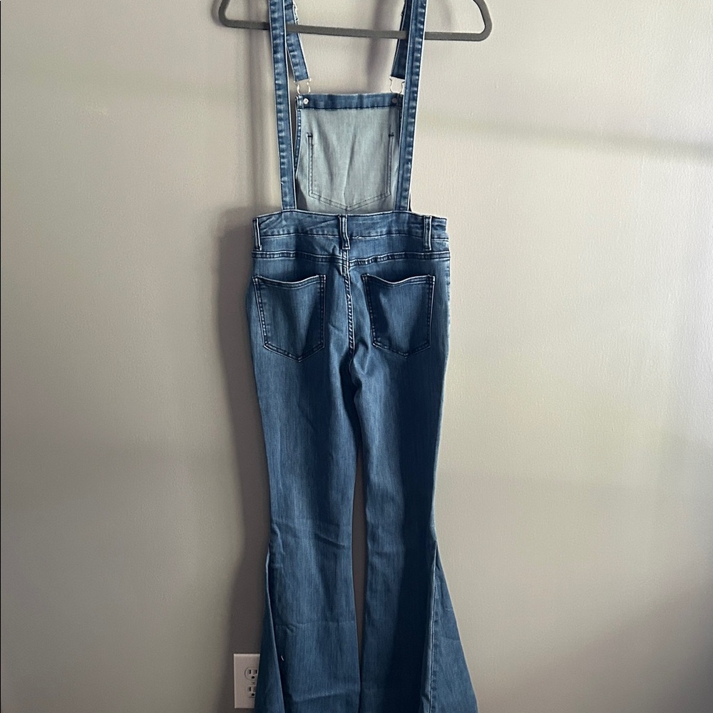 Blue Denim Overalls with Classic Indigo Wash - Picture 2 of 4